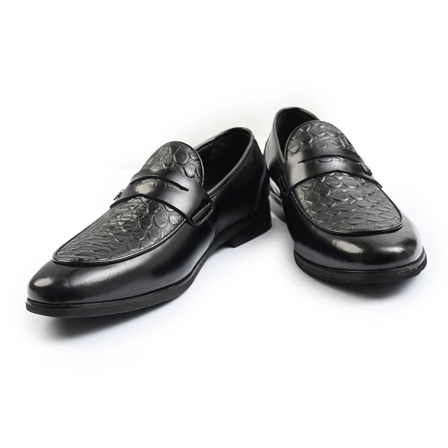 black leather shoes men's casual