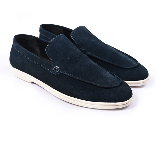 NAVY SUEDE OLD MONEY SHOES