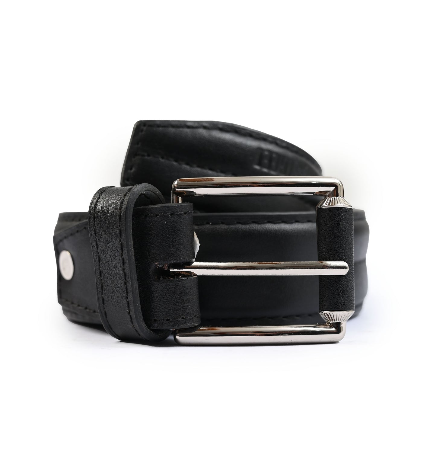 BLACK ANILINE LEATHER BELTT