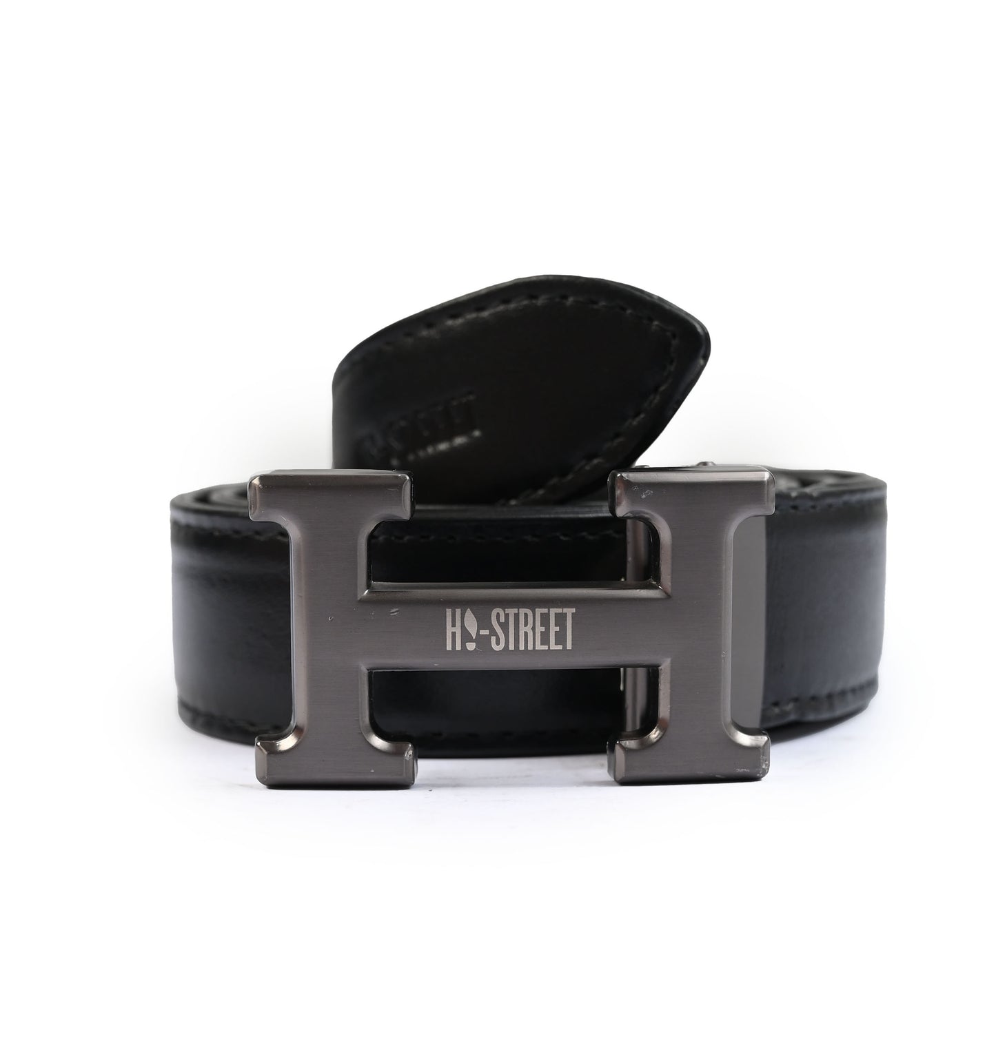 BLACK ANILINE LEATHER BELTT