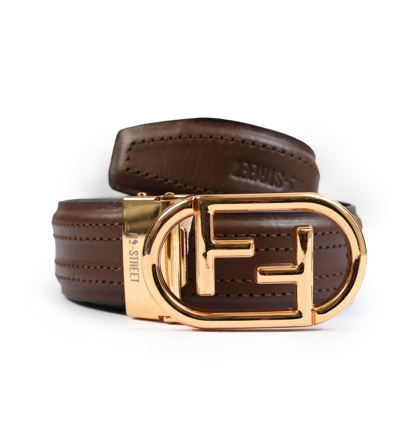 MULTI STITCHED LEATHER BELT