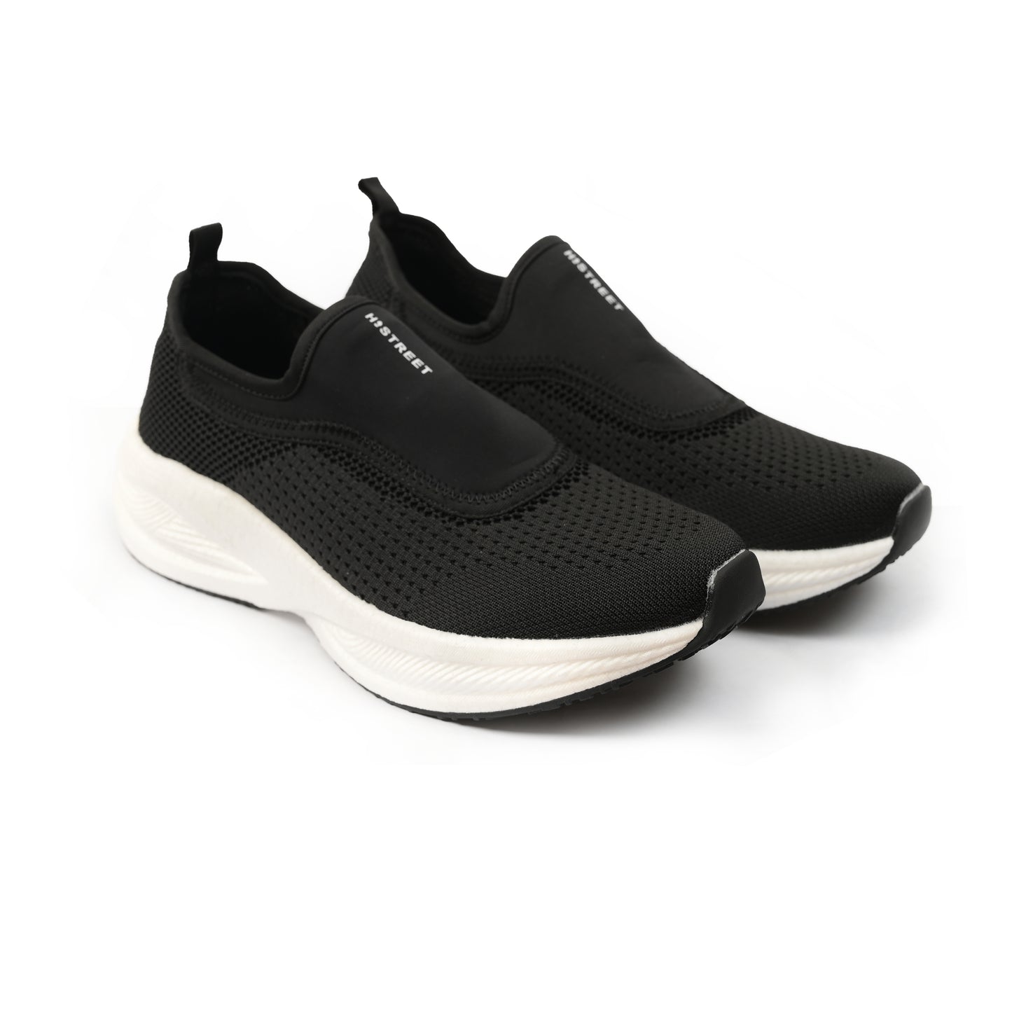 BLACK KNITED EVA TECH SHOES