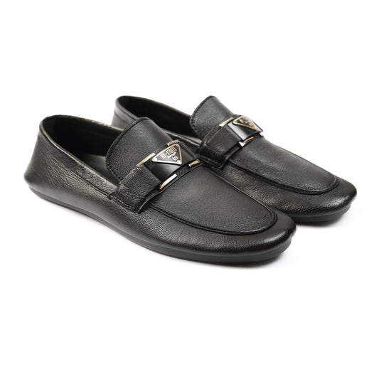 black loafers formal shoes