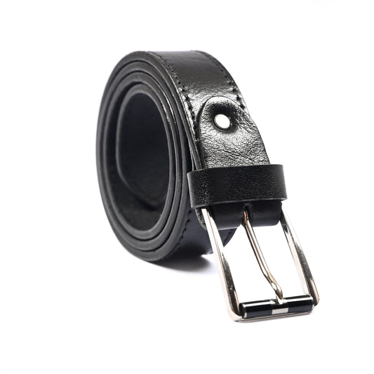 BLACK COW LEATHER BELT