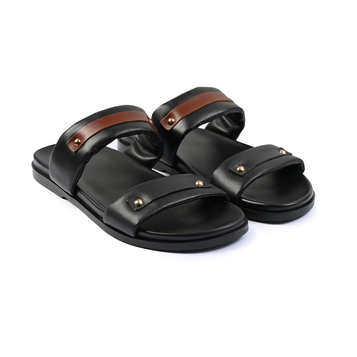 mens slippers black