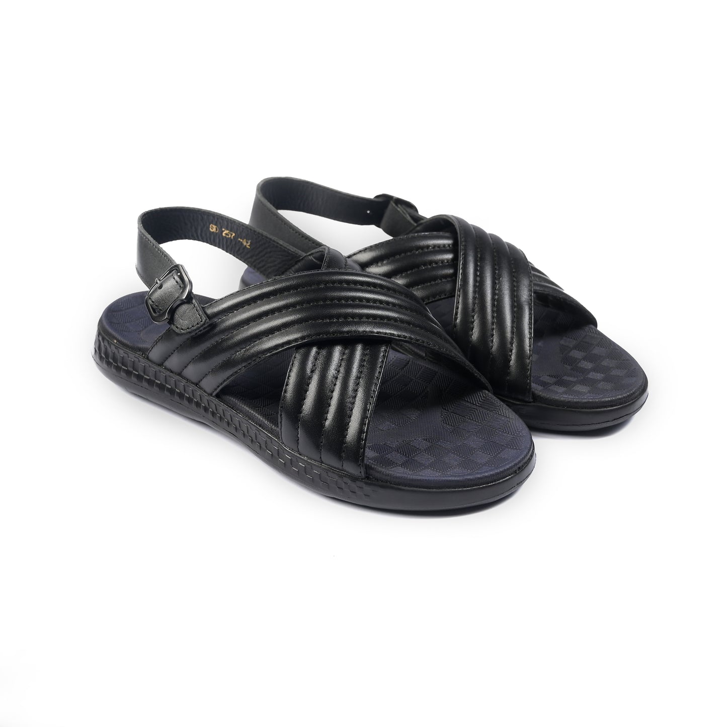 BLACK ANILINE LEATHER SANDAL