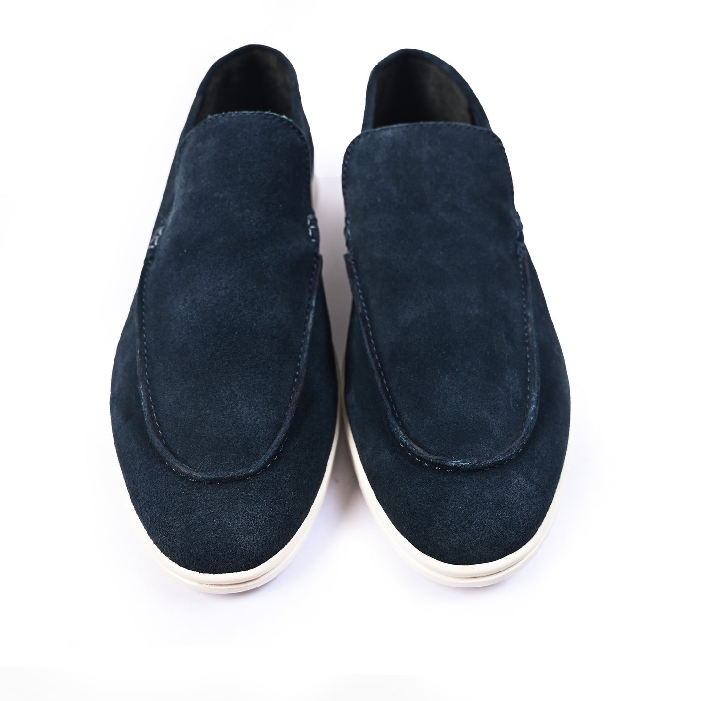 NAVY SUEDE OLD MONEY SHOES