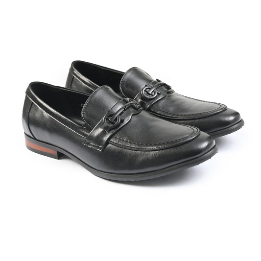 black formal loafers