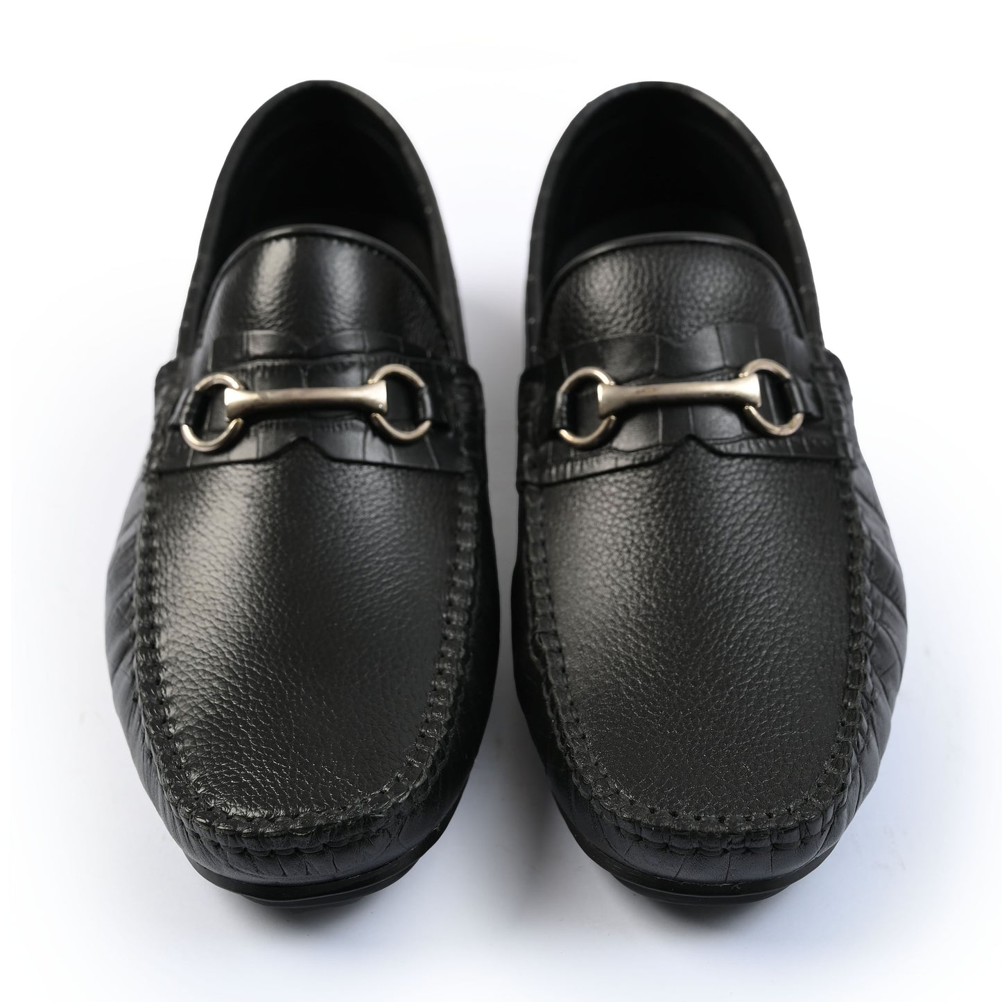 mens black leather moccasin shoes