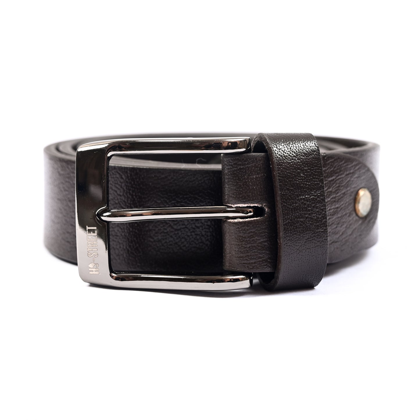 COFFEE ANILINE LEATHER BELT