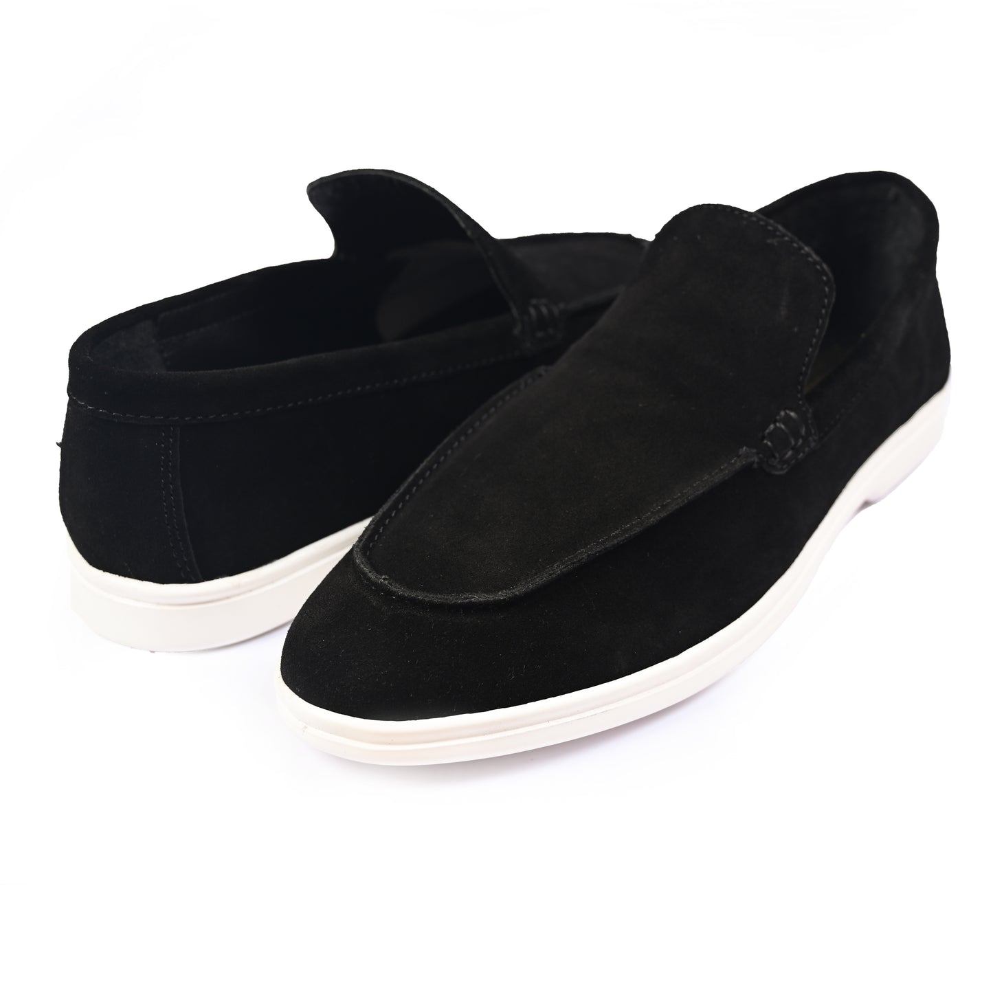 BLACK SUED OLD MONEY SHOES