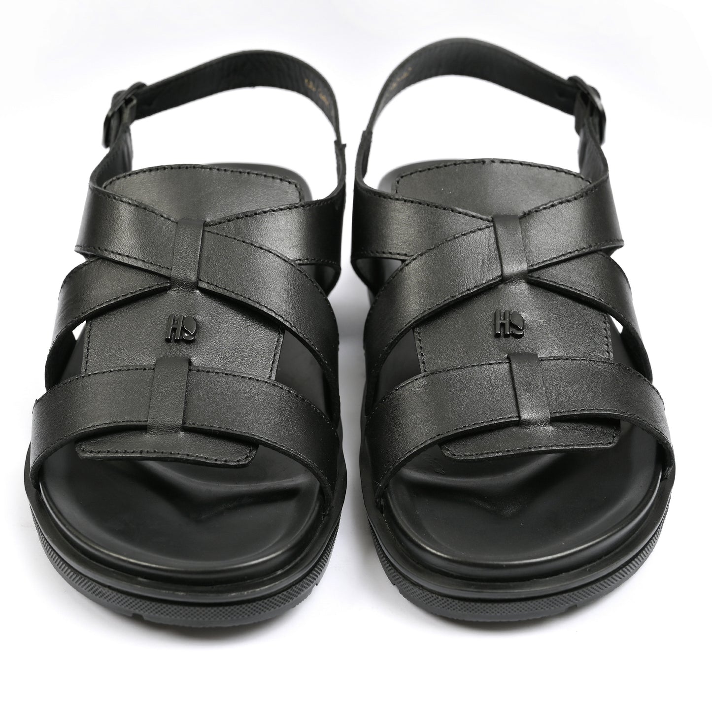 BLACK LEATHER EVA SANDAL