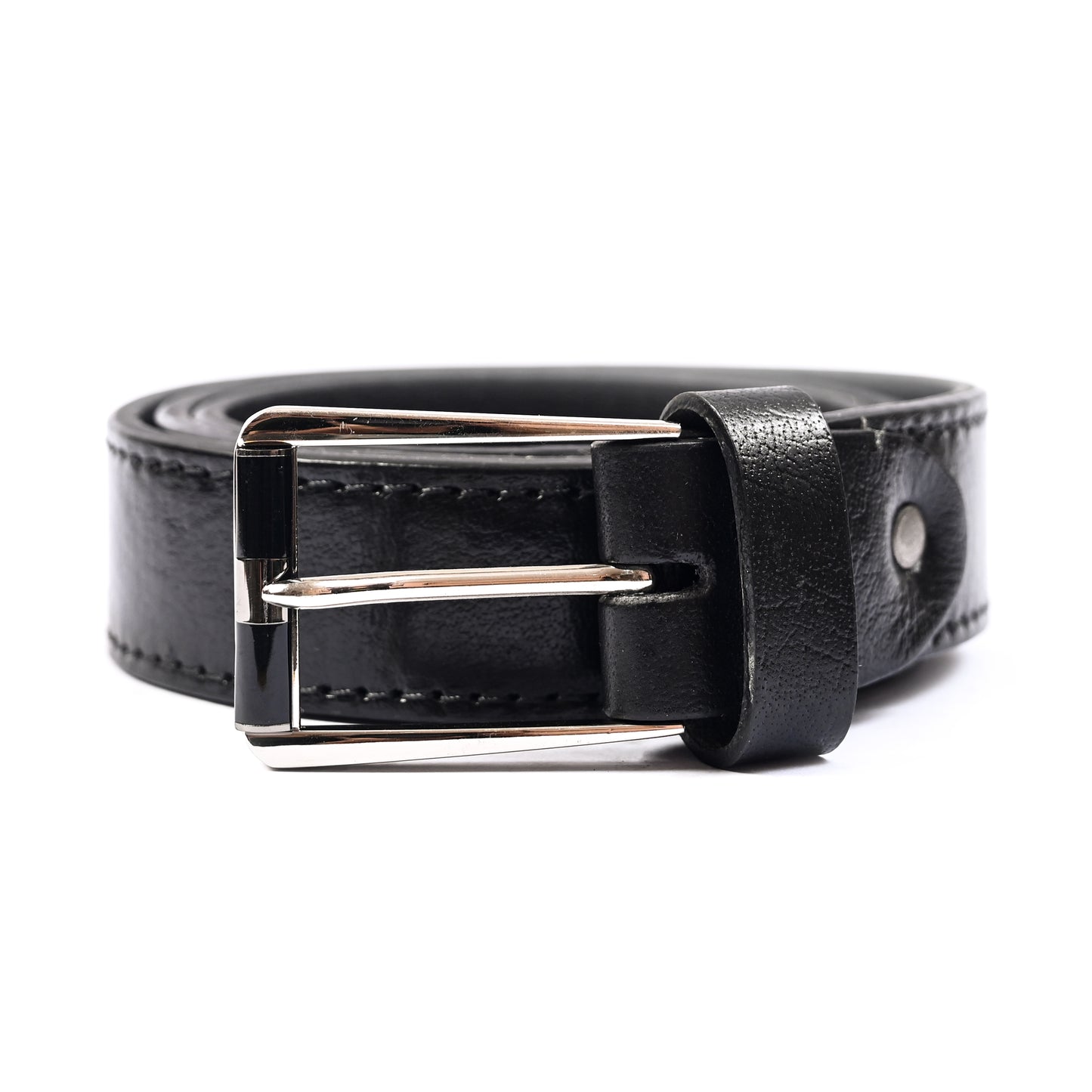 BLACK COW LEATHER BELT