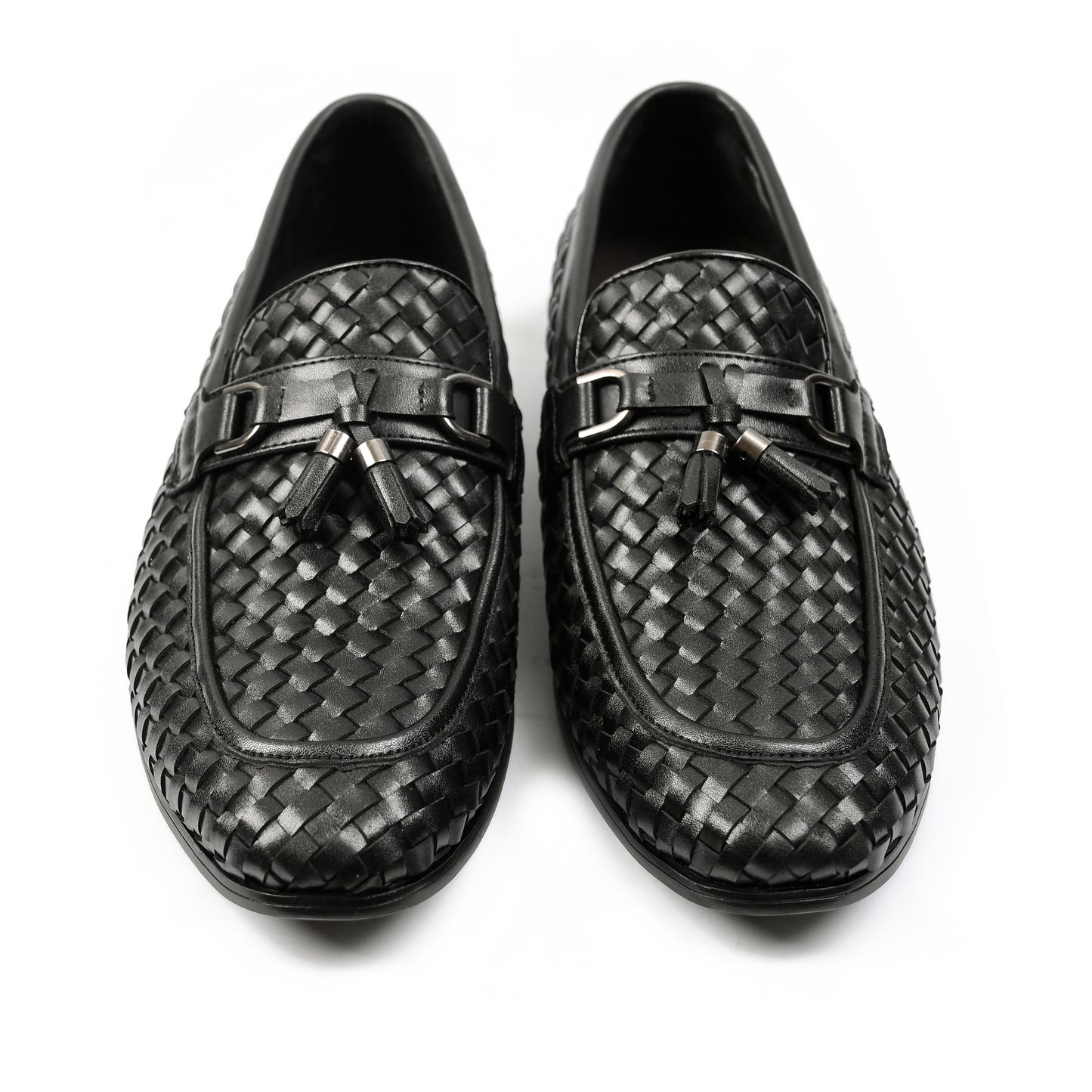 BLACK BRAIDED SHOES