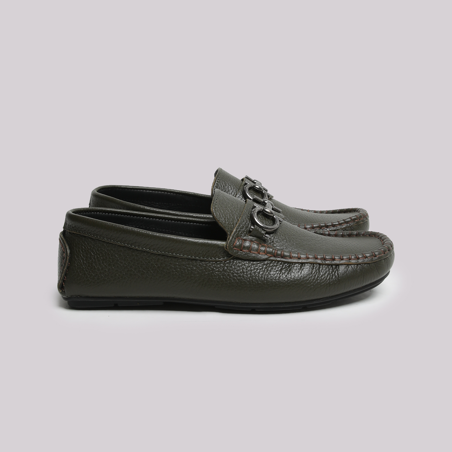 leather slip on moccasins