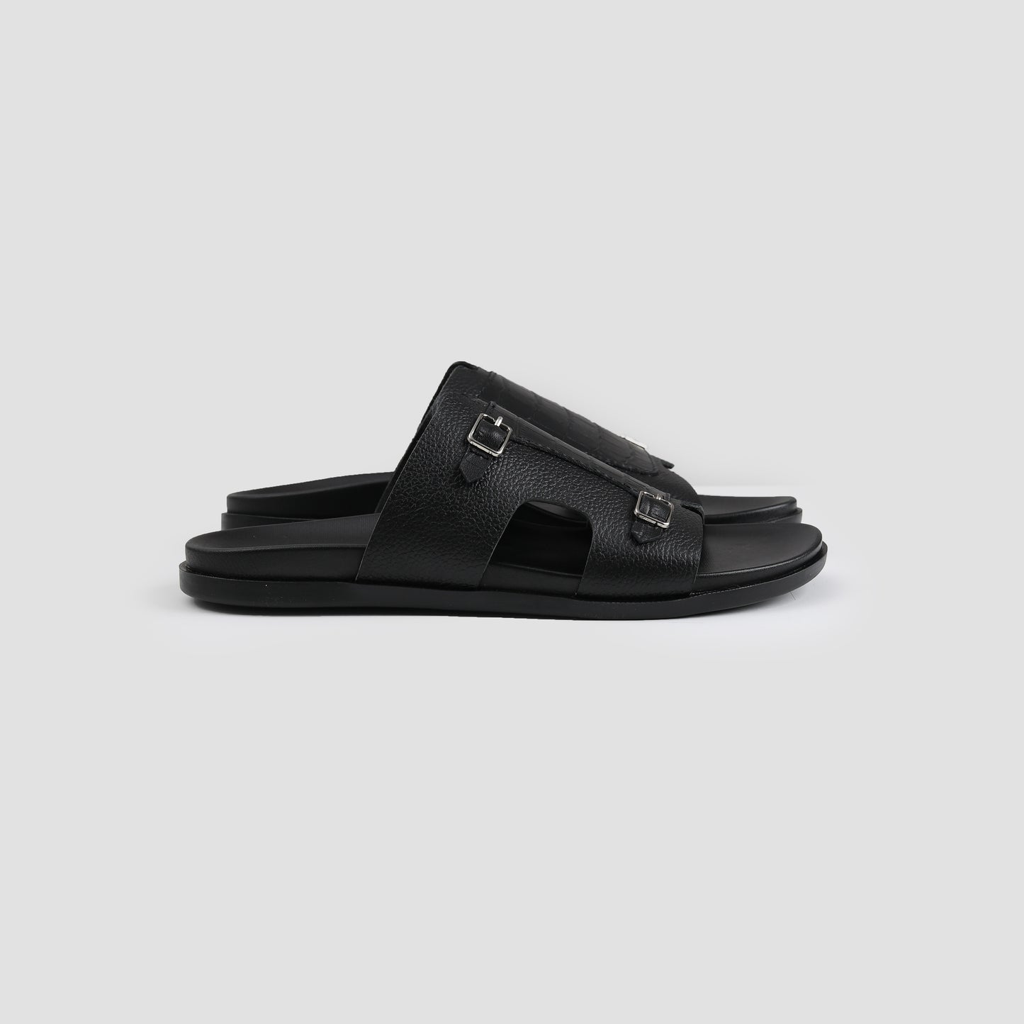 mens leather slippers
