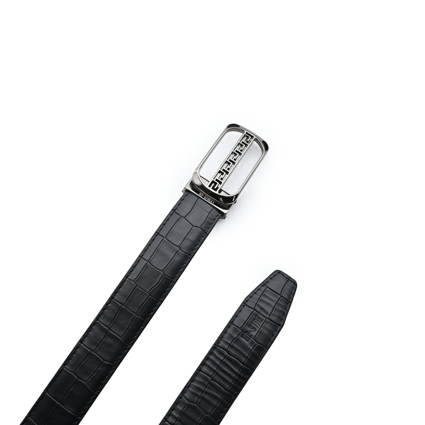PREMIUM BLACK TEXTURED LEATHER BELT