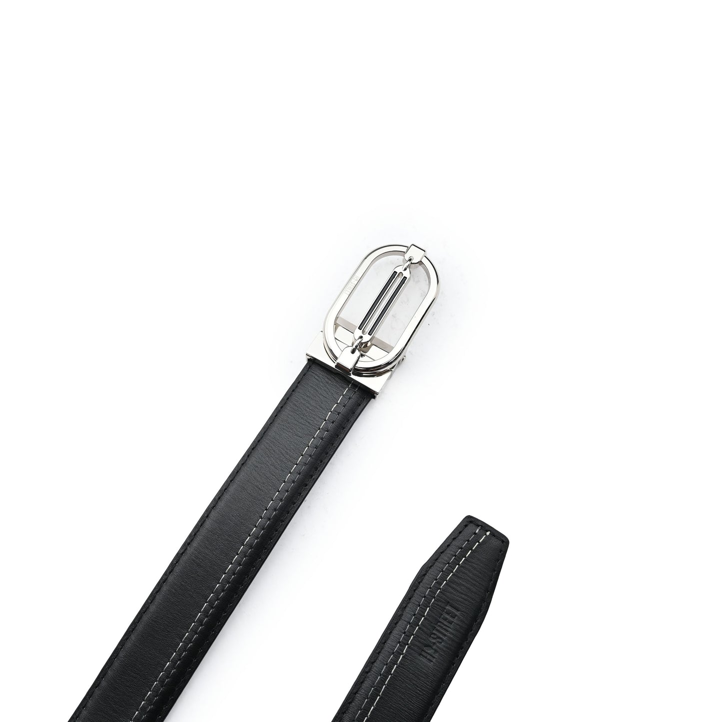 CONTRAST STITCHED LEATHER BELT