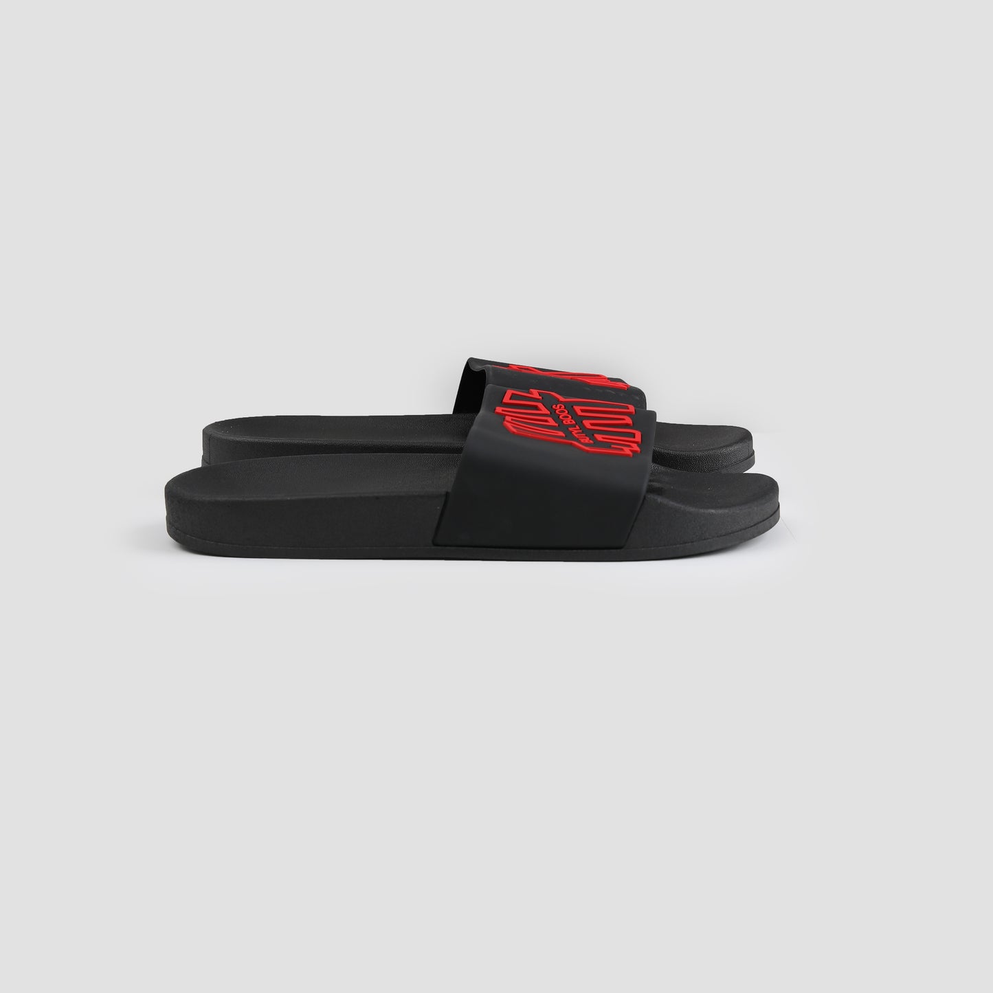 black slider slippers