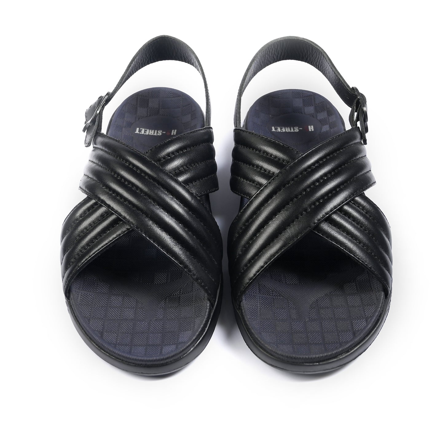 BLACK ANILINE LEATHER SANDAL