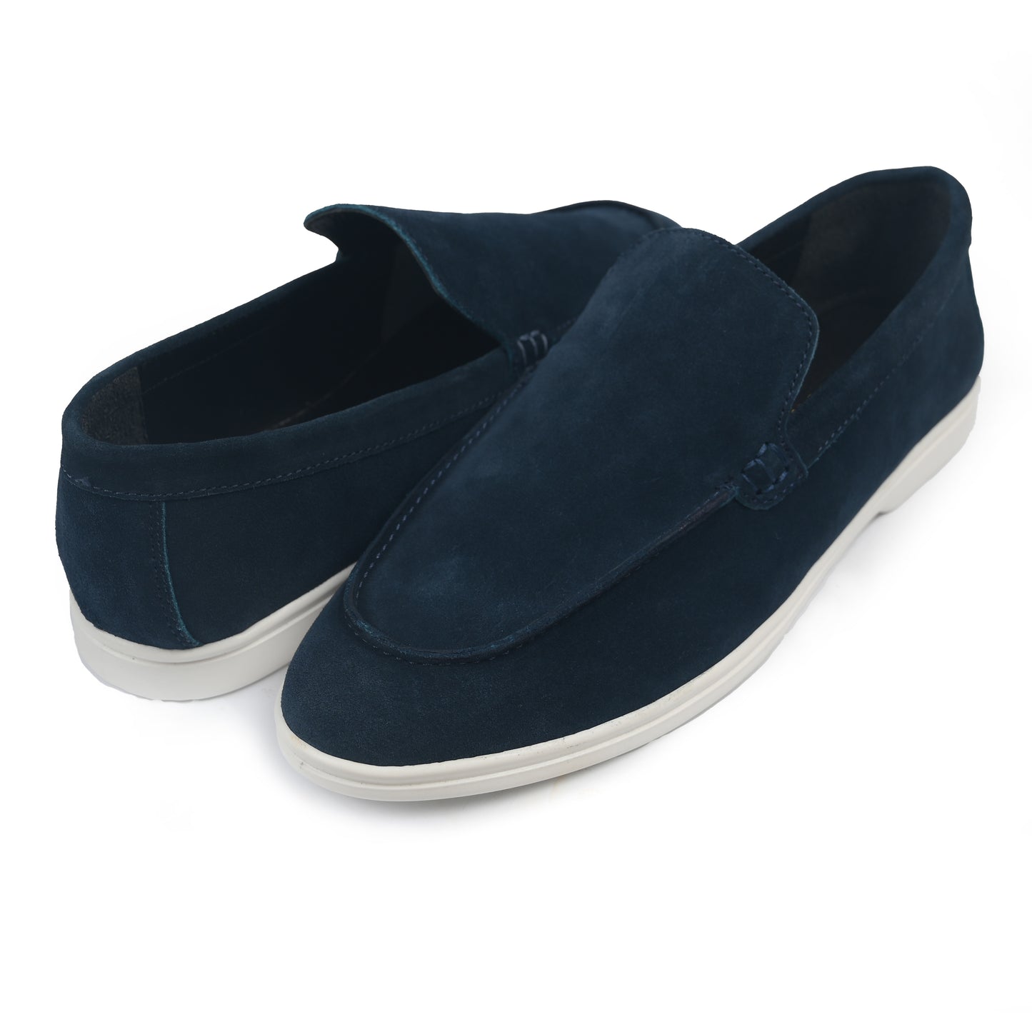 NAVY SUEDE OLD MONEY SHOES