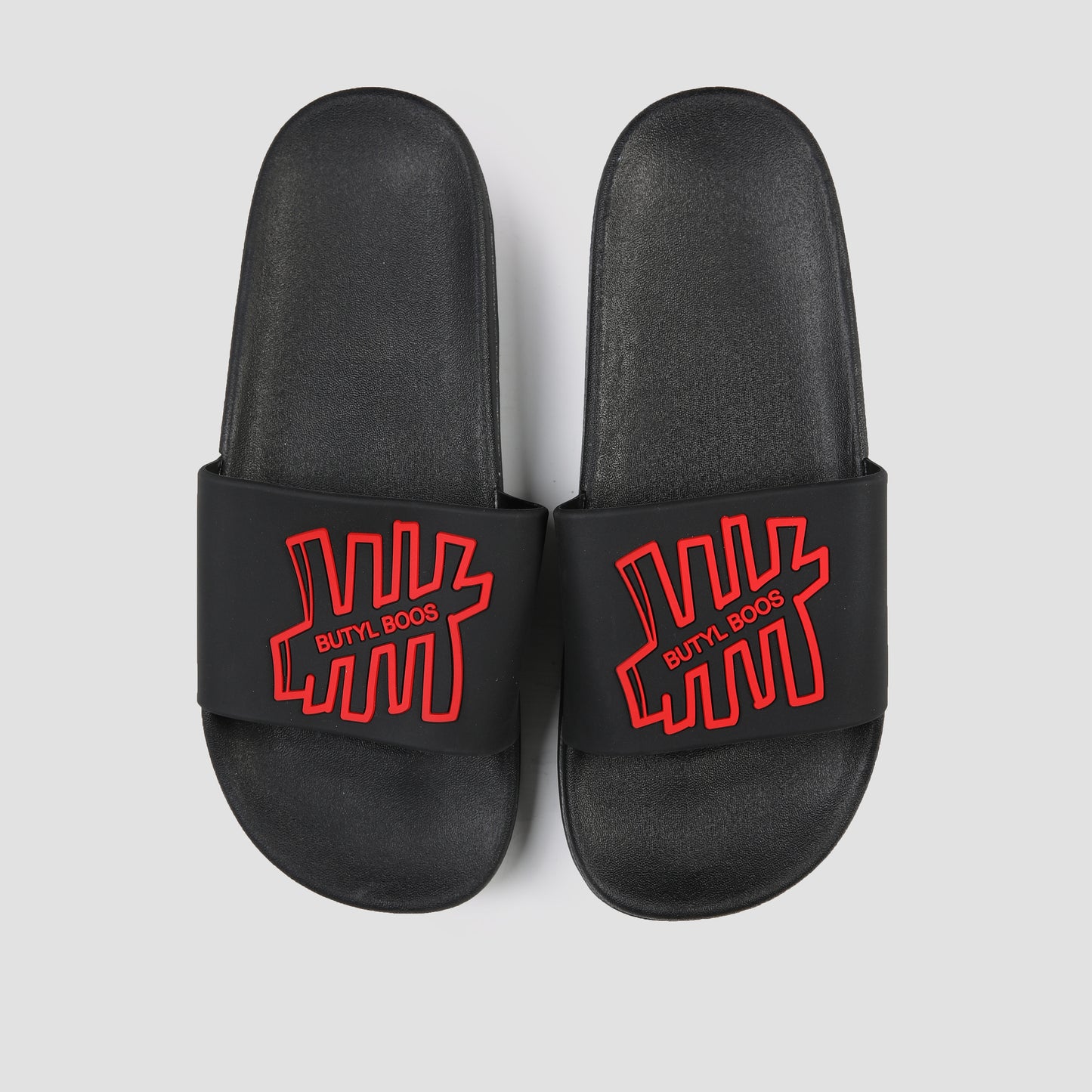 black slider slippers