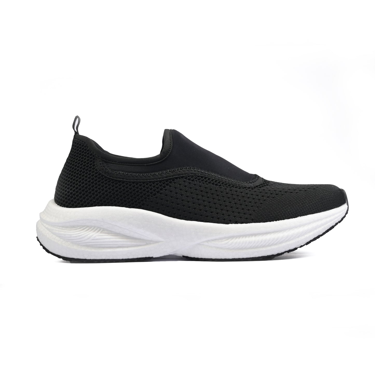 BLACK KNITED EVA TECH SHOES