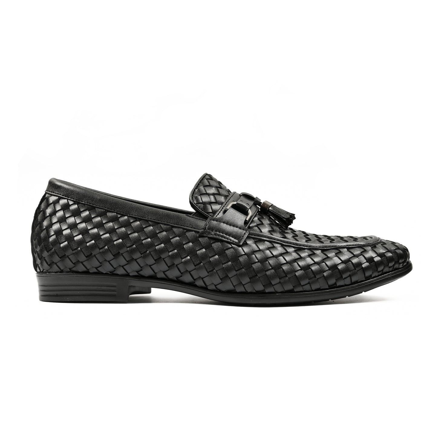 BLACK BRAIDED SHOES