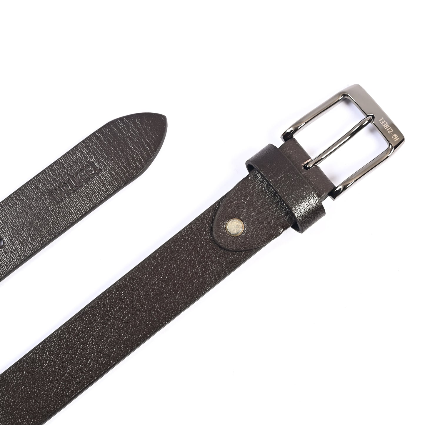 COFFEE ANILINE LEATHER BELT