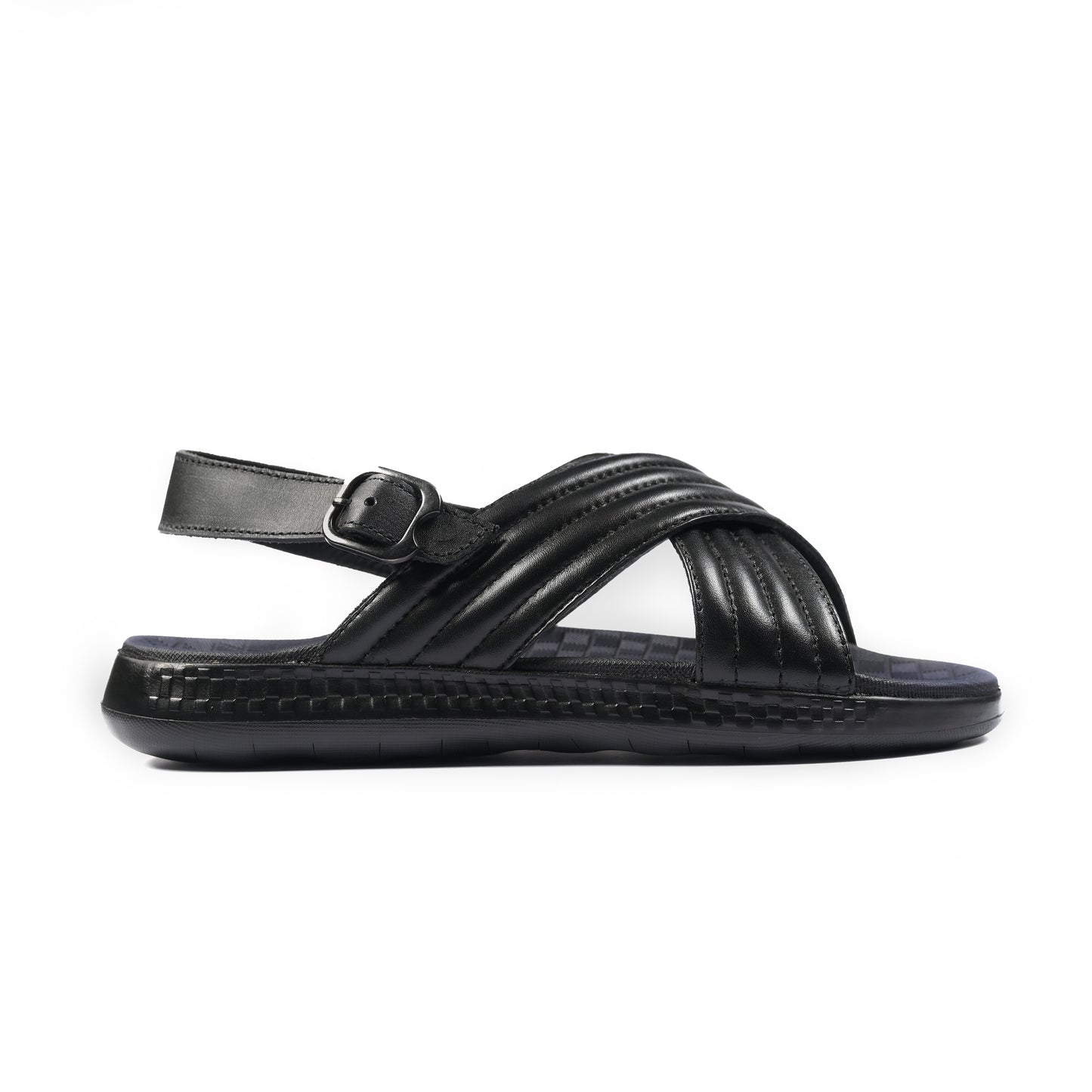 BLACK ANILINE LEATHER SANDAL