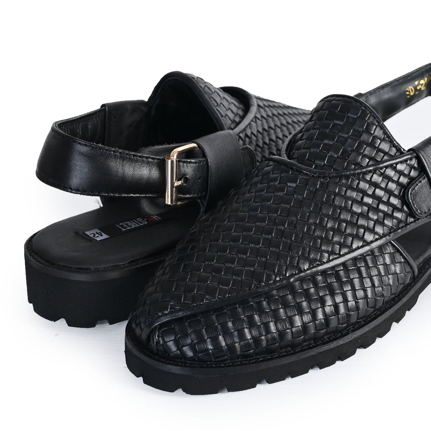 black slippers sandals