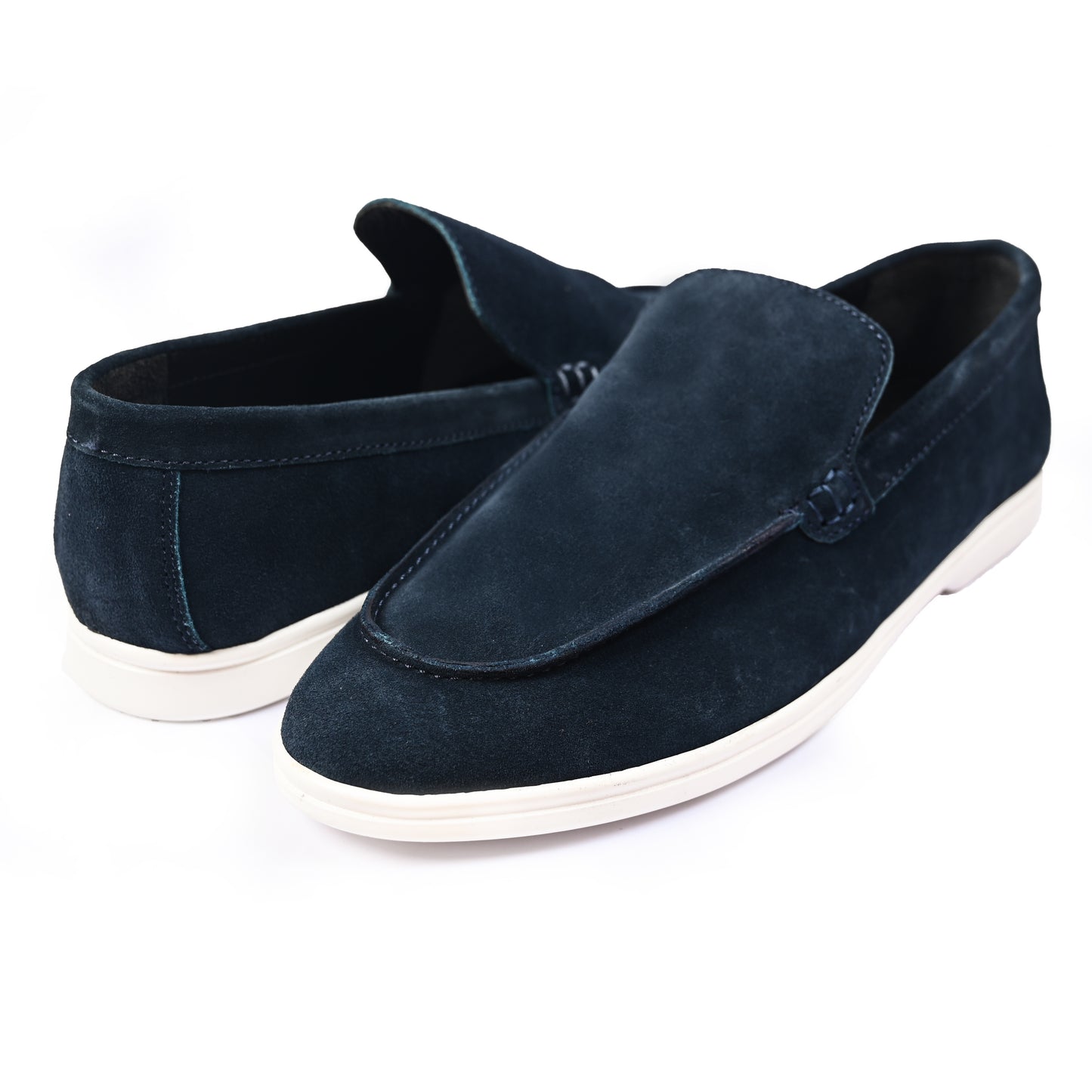 NAVY SUEDE OLD MONEY SHOES