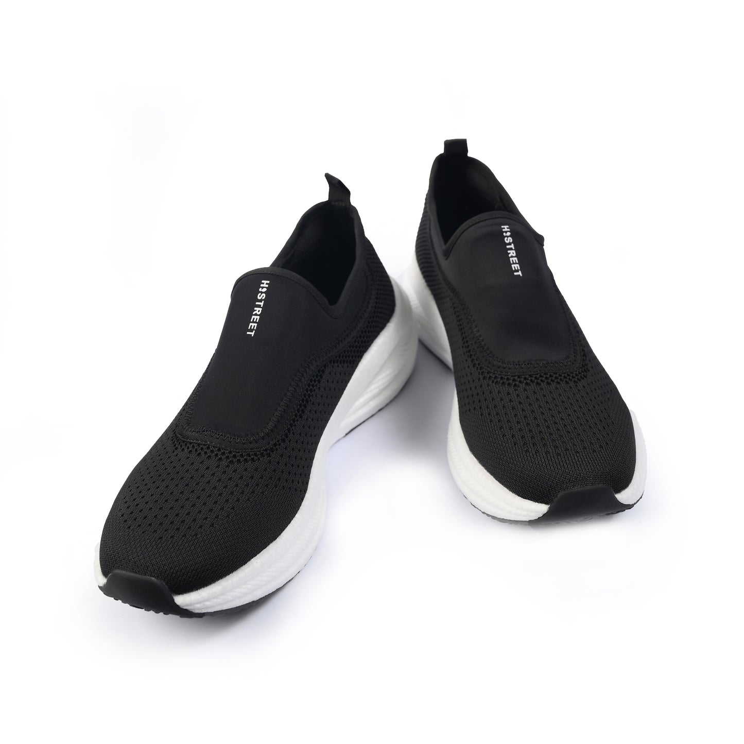 BLACK KNITED EVA TECH SHOES