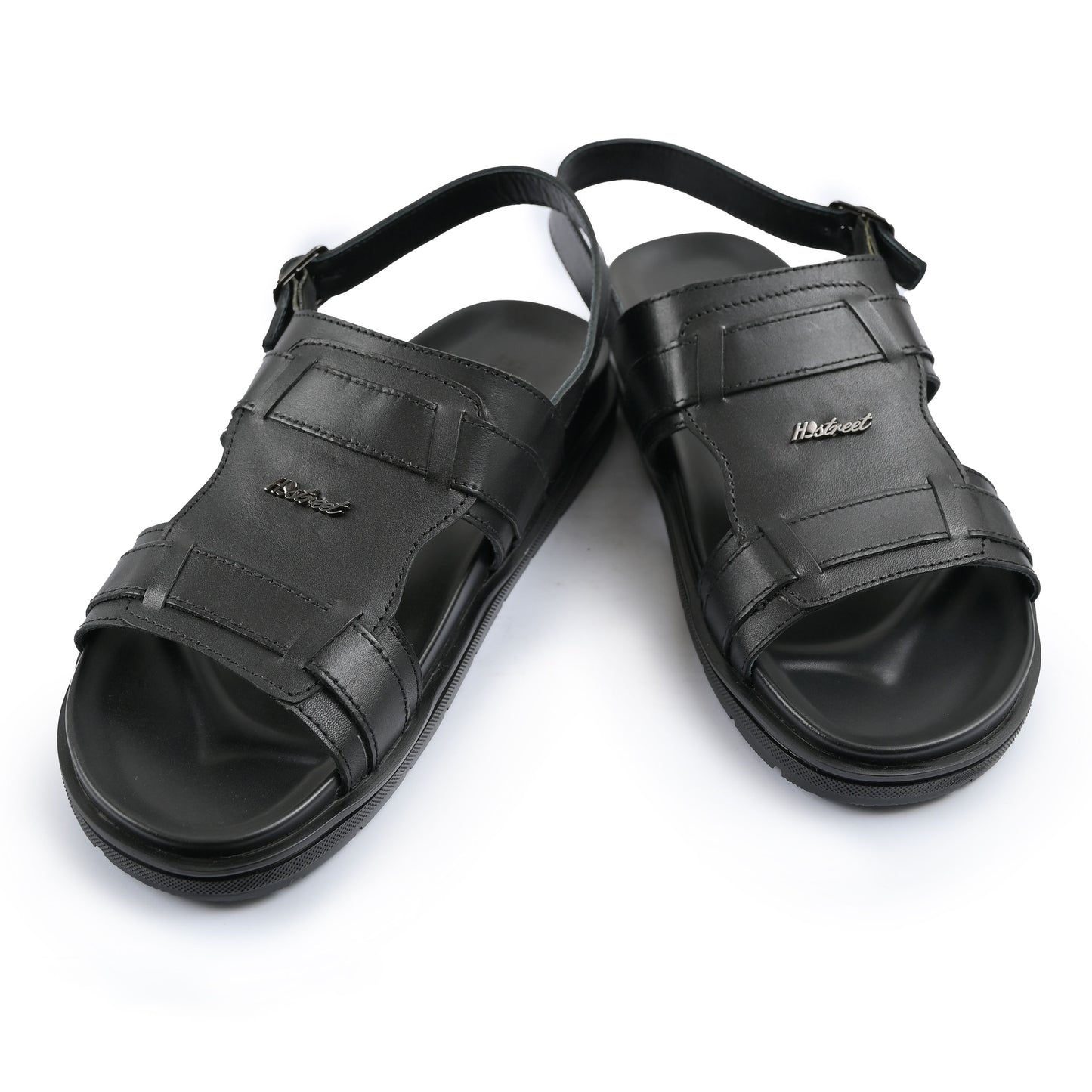 black sandals