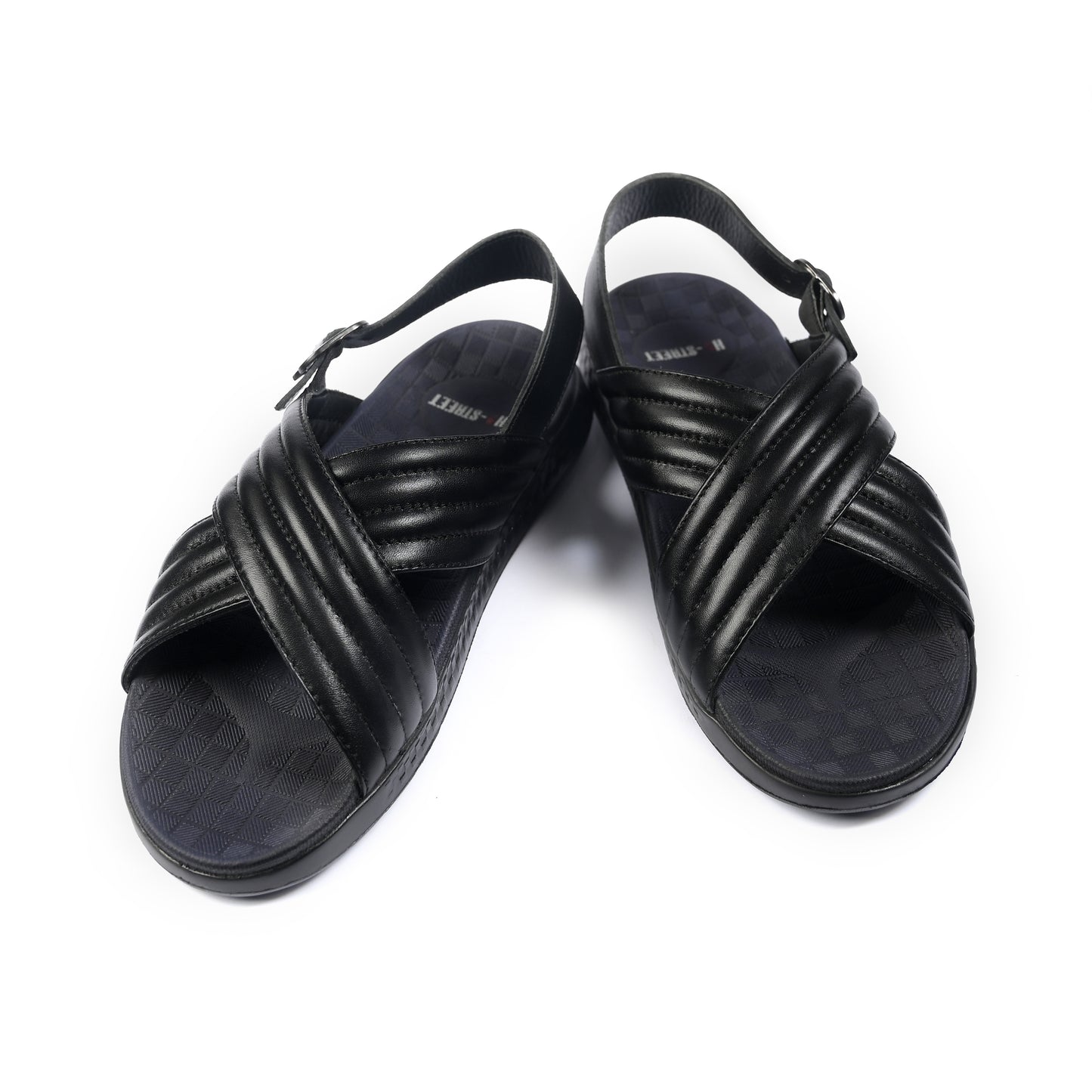 BLACK ANILINE LEATHER SANDAL