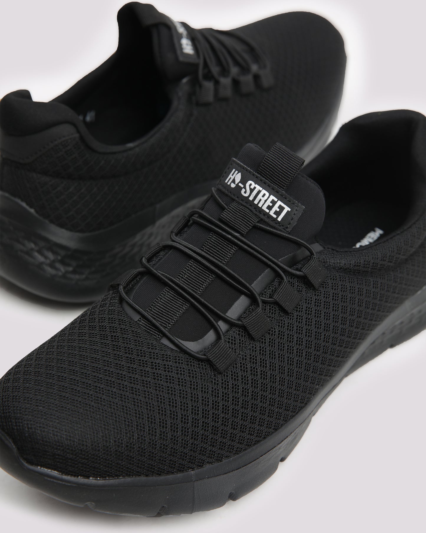 Black Lace-Up Trainer