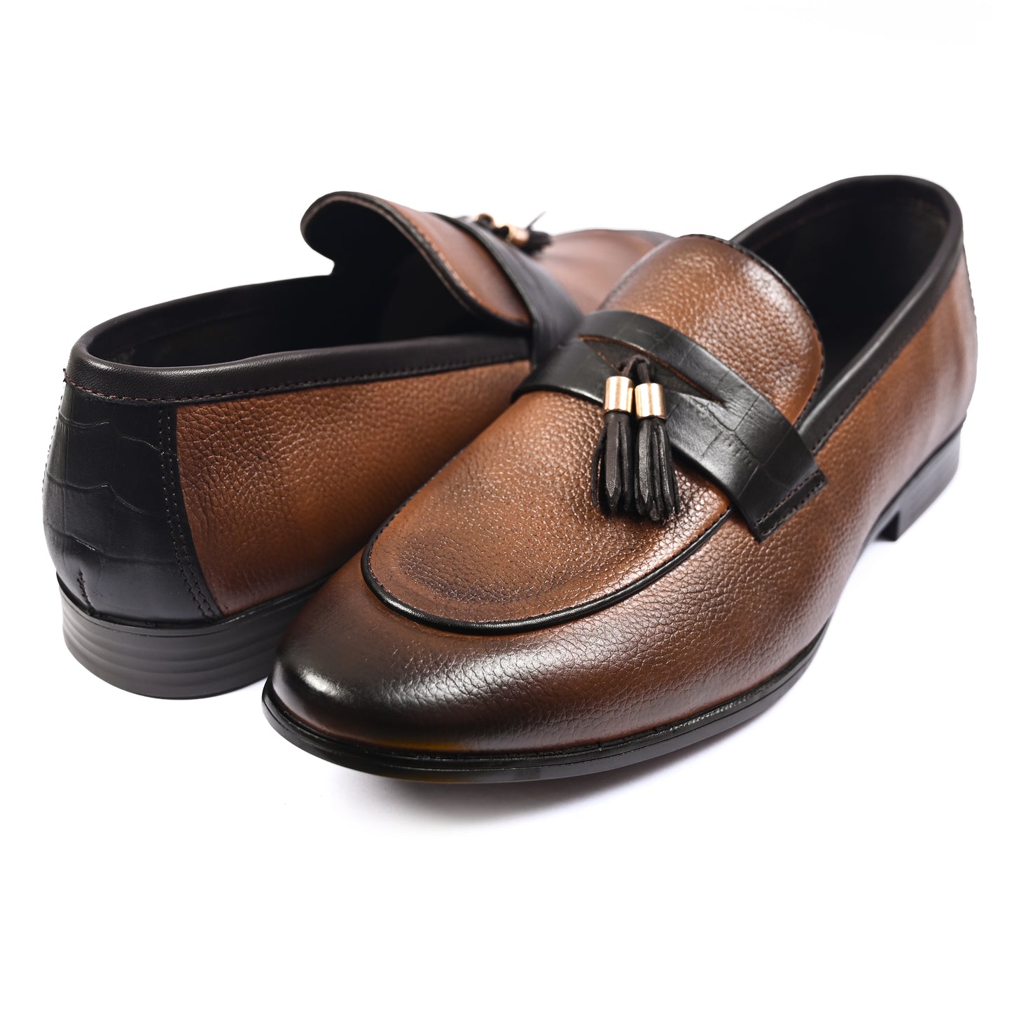 MUSTARD MILD LEATHER SLIP ONS