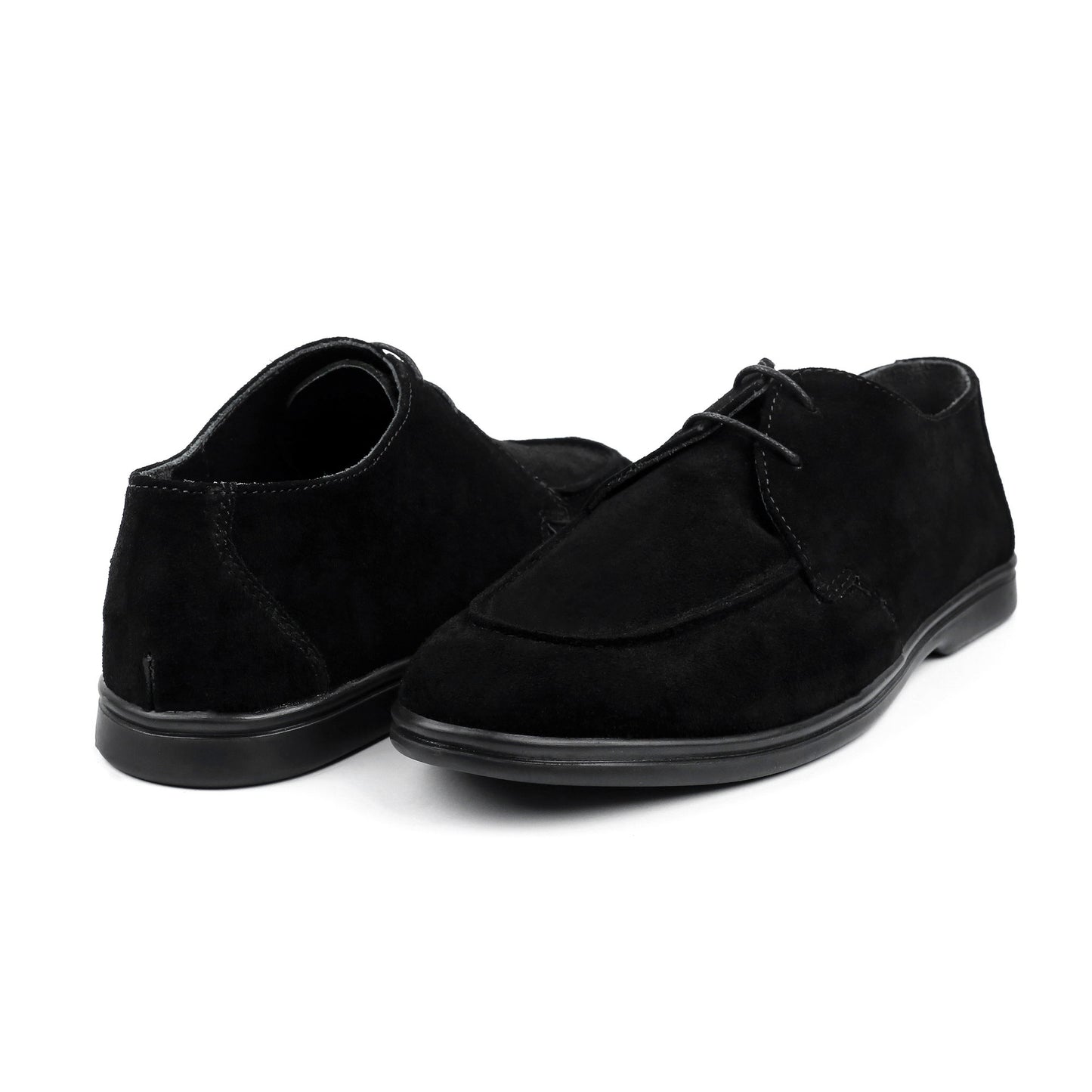 BLACK SUEDE LACE UP SHOES