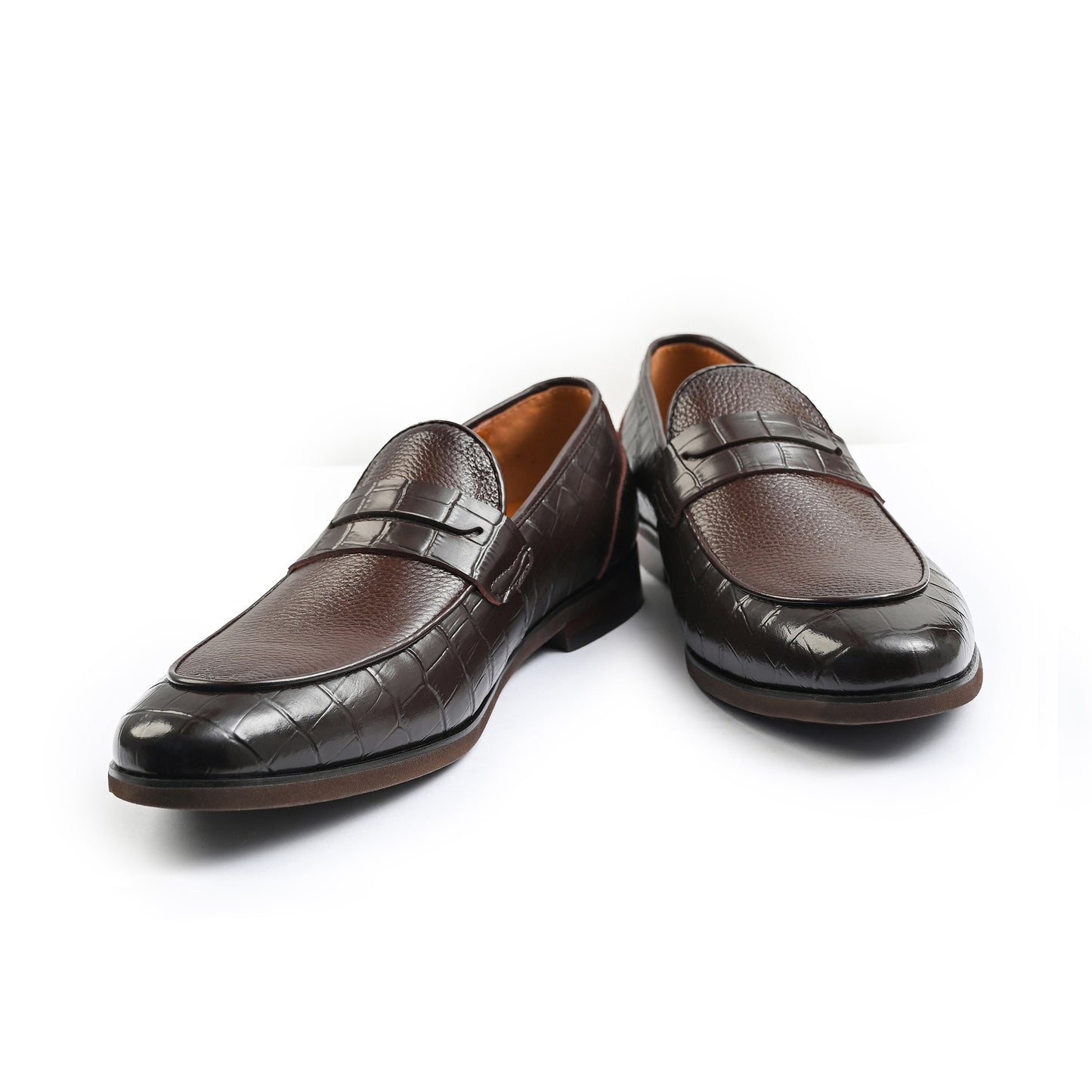 BROWN SPLIT LEATHER SHOES