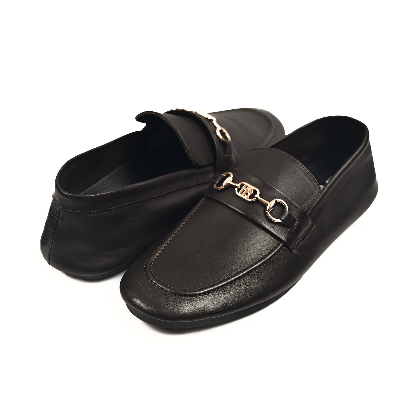 COFFEE SOFT LEATHER SHOES