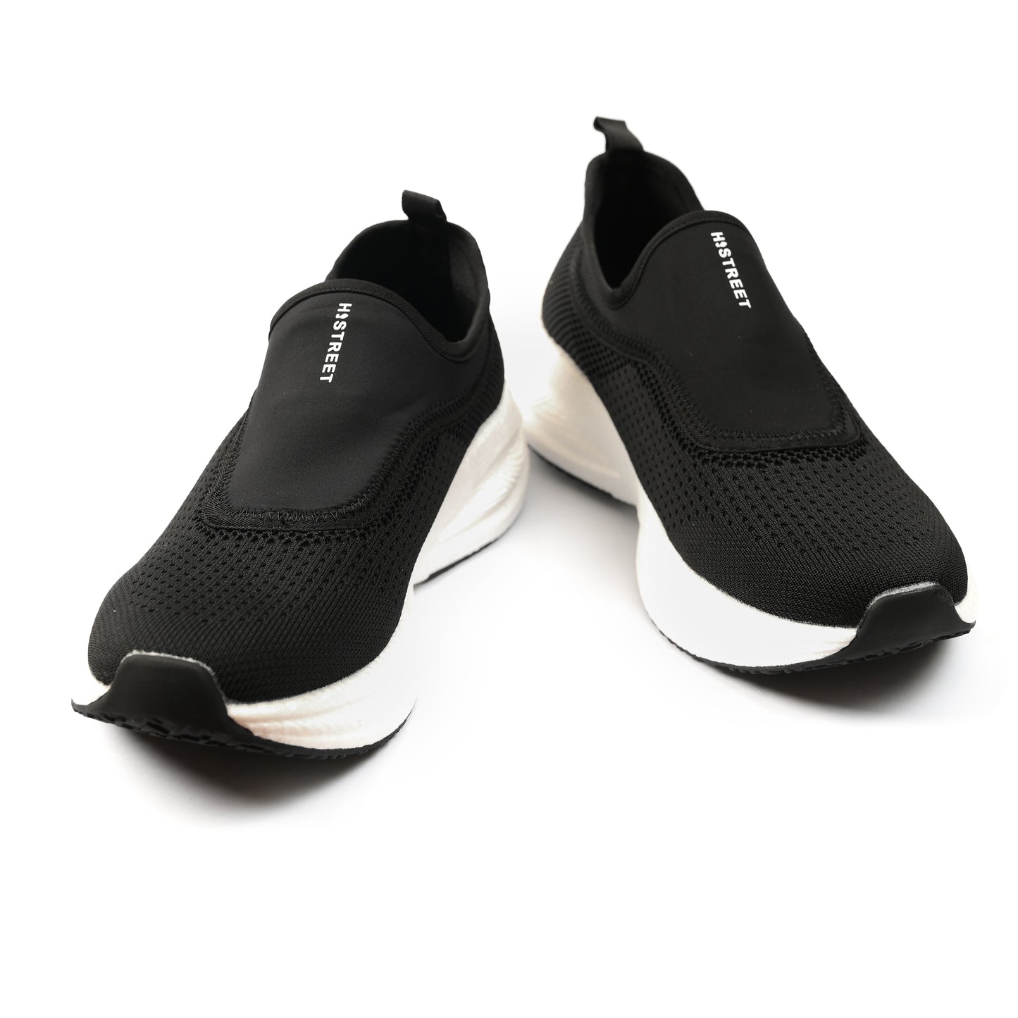 BLACK KNITED EVA TECH SHOES