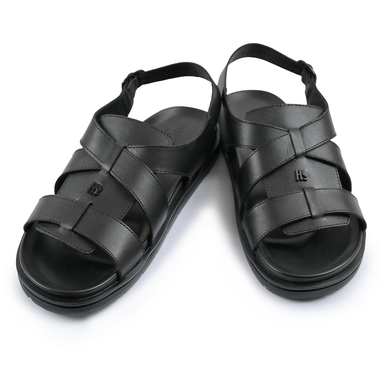BLACK LEATHER EVA SANDAL