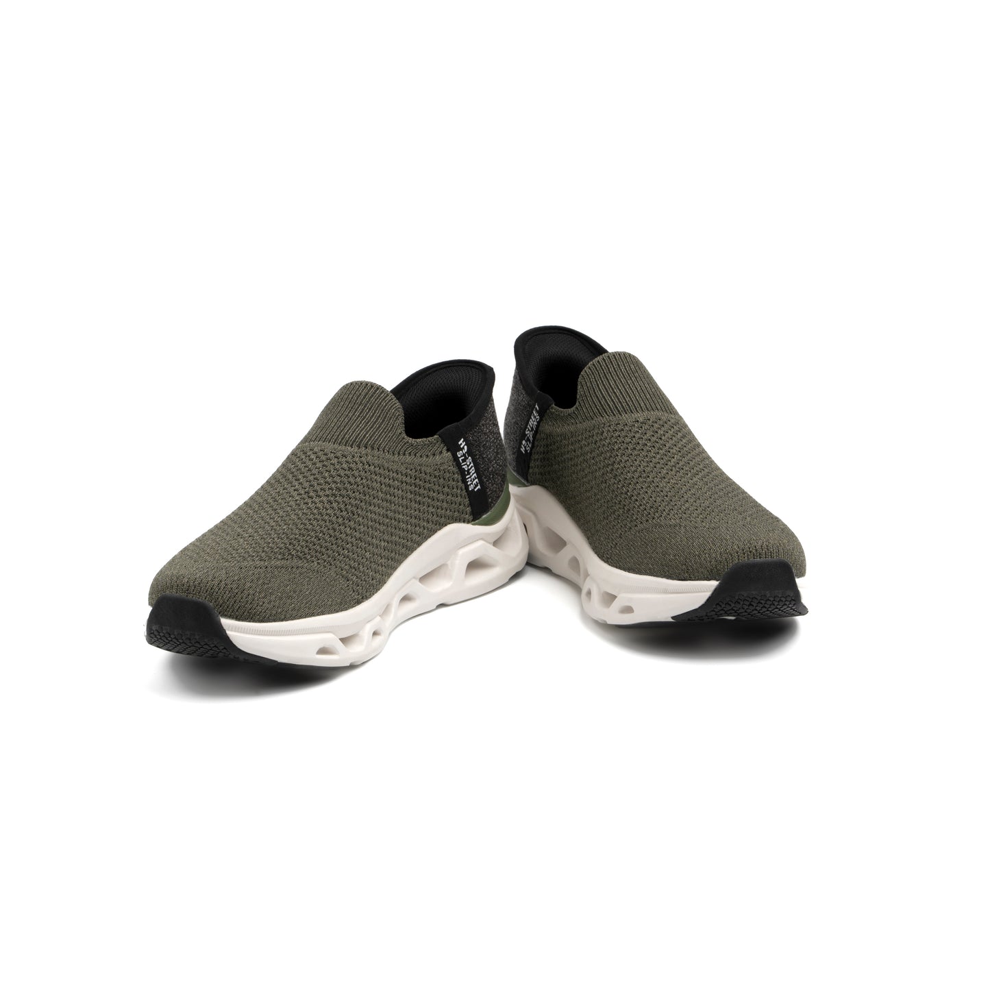 GREEN KNITED SLIP IN SHOES