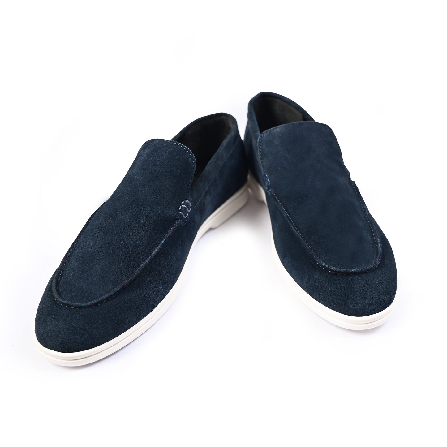 NAVY SUEDE OLD MONEY SHOES