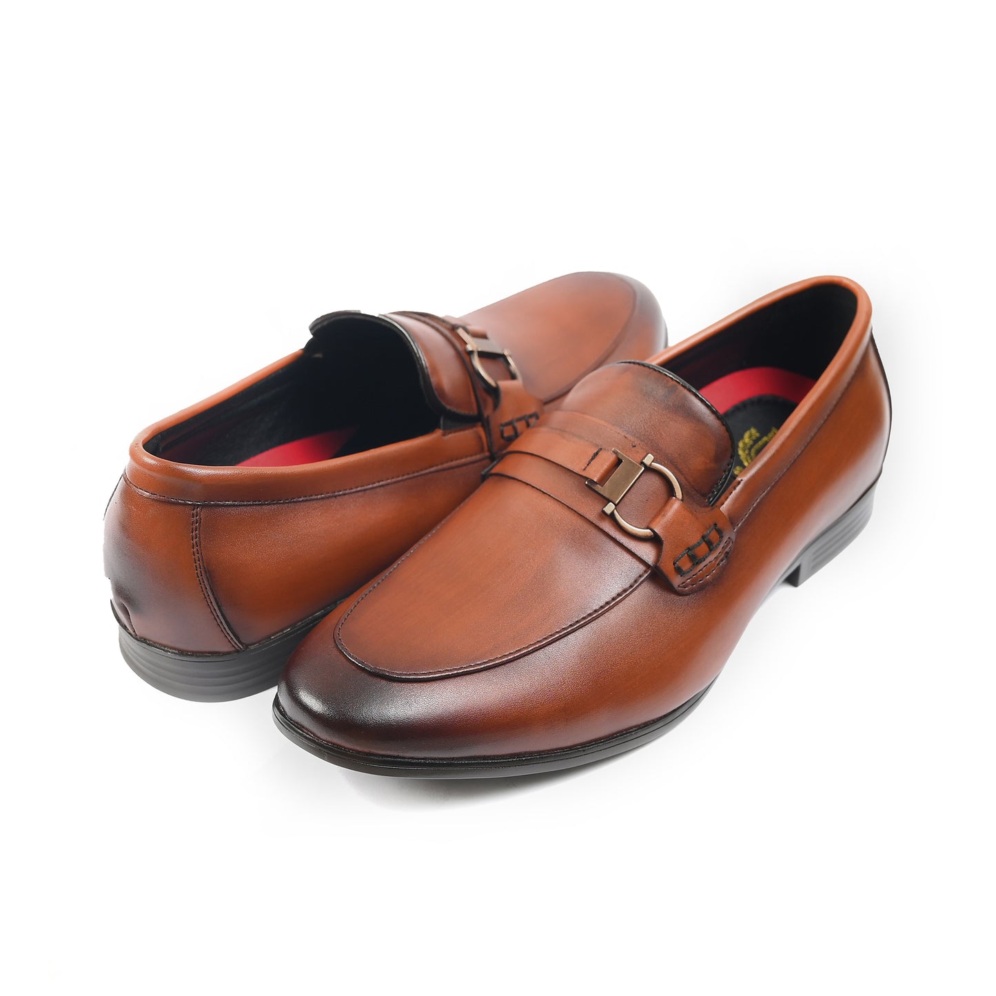 BROWN LEATHER BUCKLE SHOES
