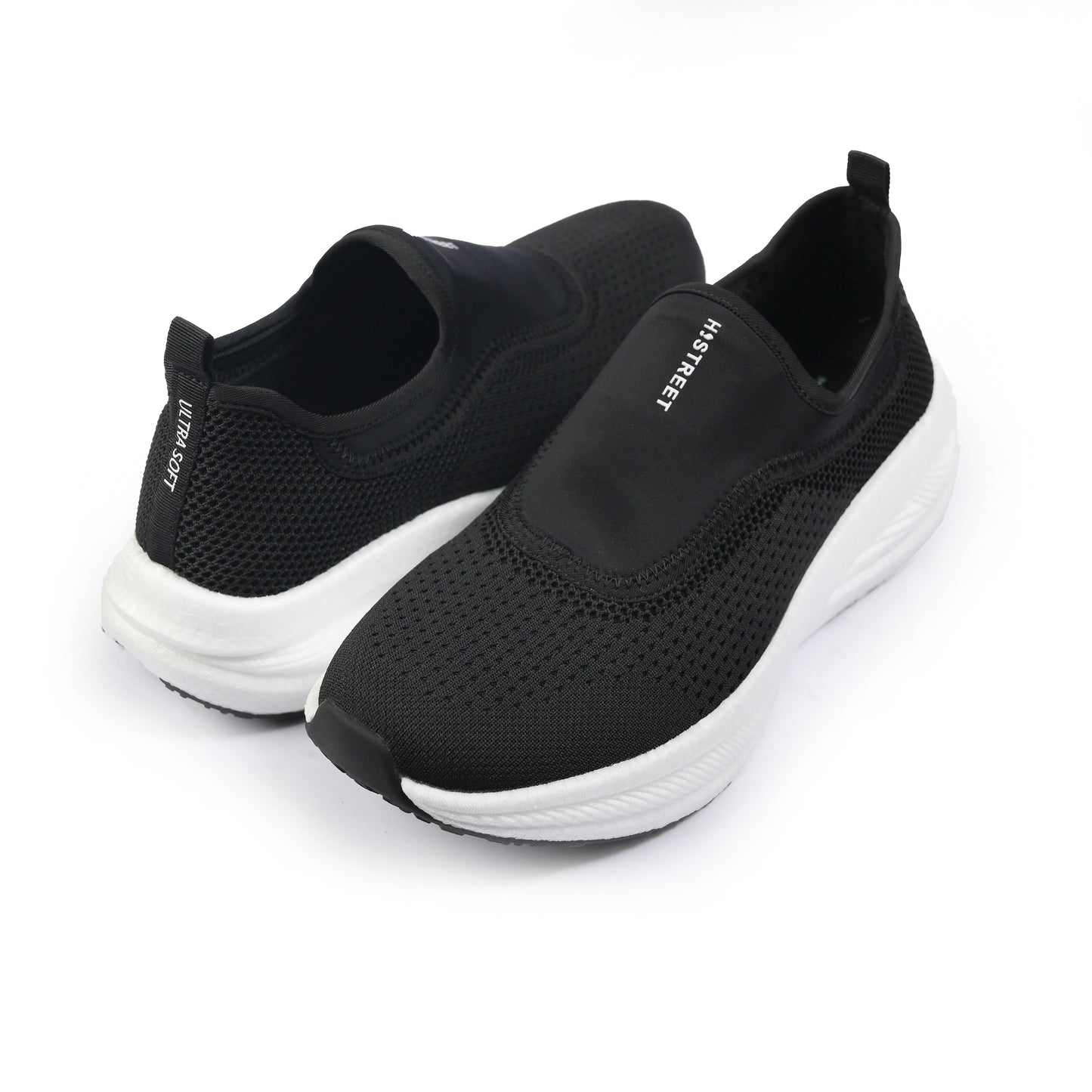 BLACK KNITED EVA TECH SHOES