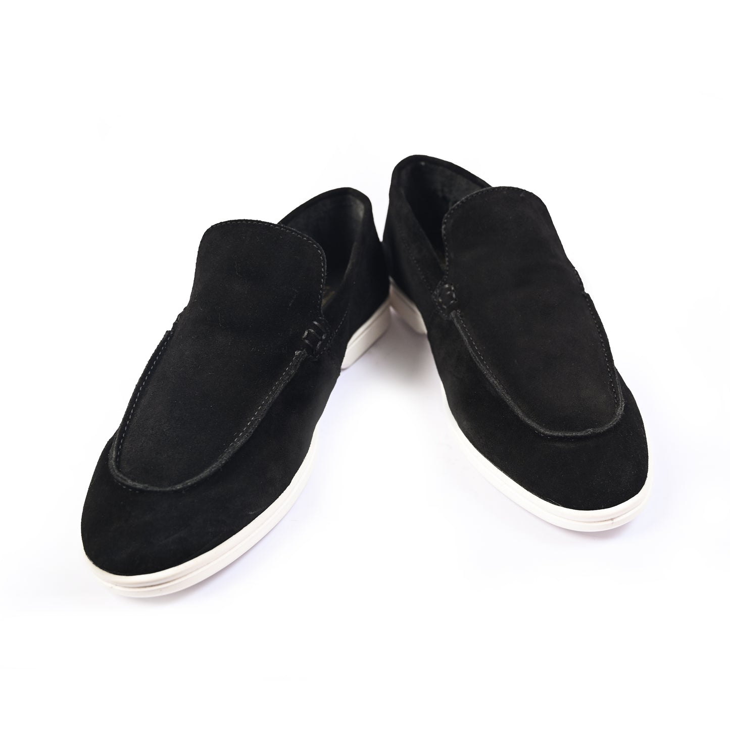 BLACK SUED OLD MONEY SHOES