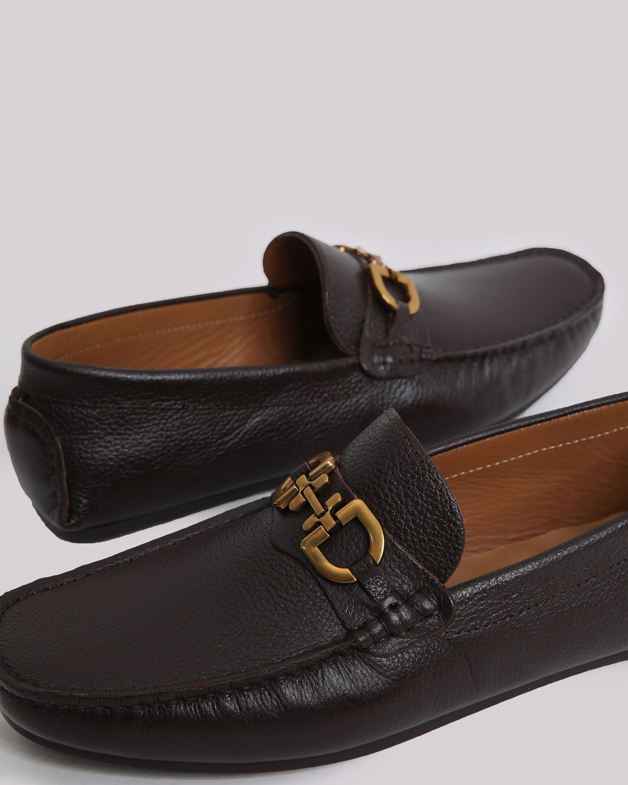 leather brown shoes men