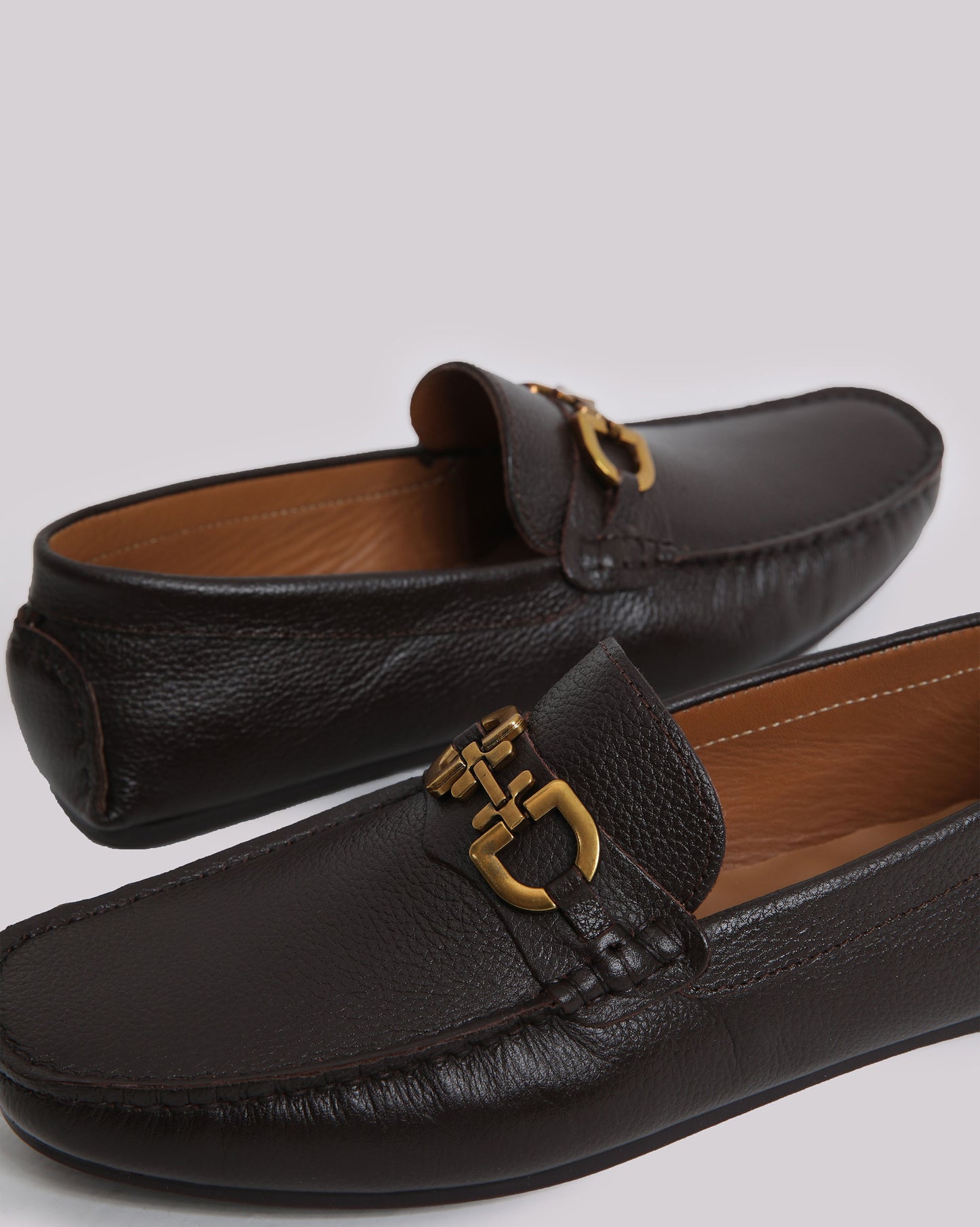 leather brown shoes men