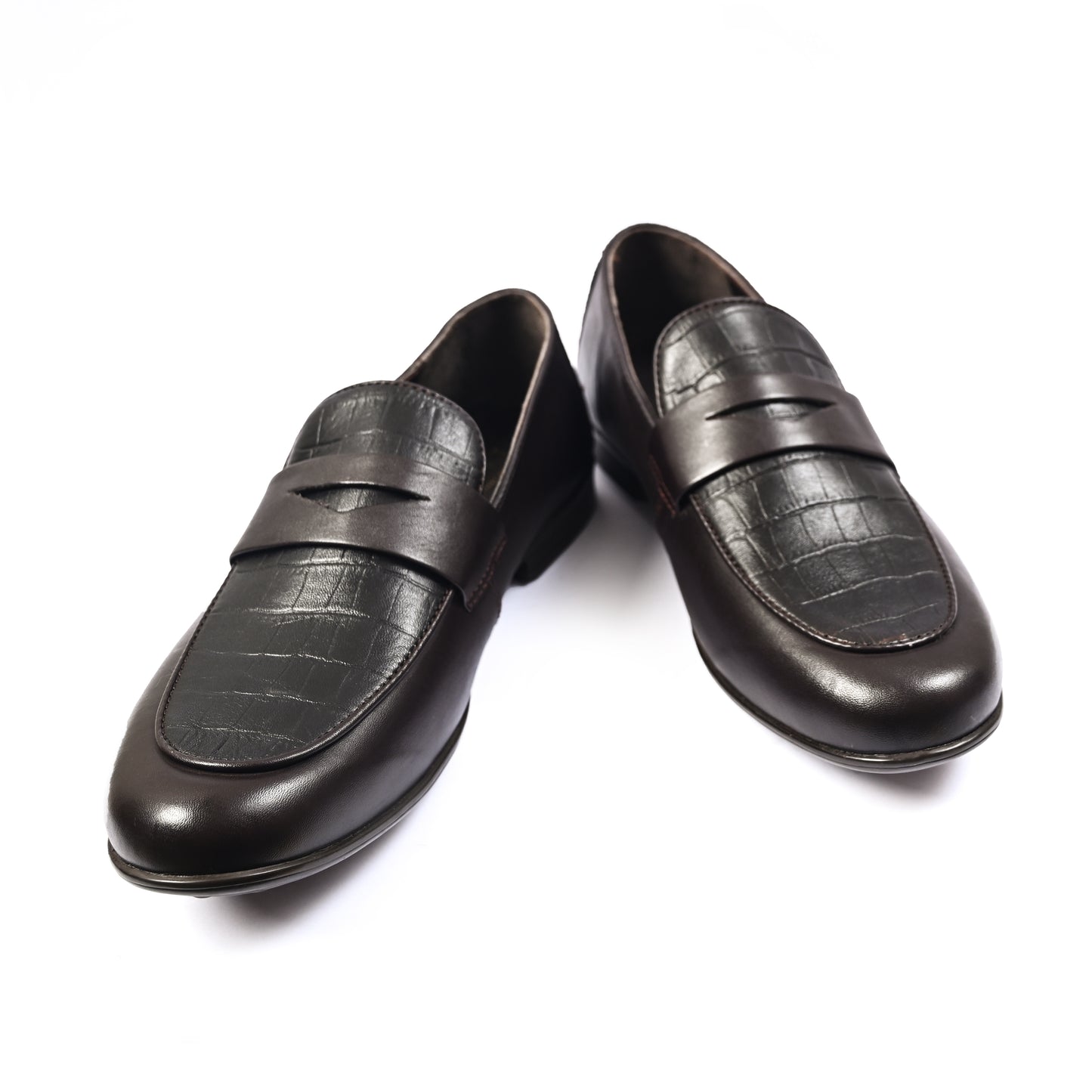 BROWN SPLIT LEATHER SHOES